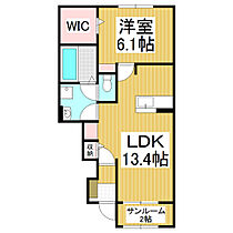 メラローサＢ  ｜ 長野県茅野市ちの（賃貸アパート1LDK・1階・50.49㎡） その2