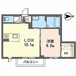 MAST　TOWN　GRACE　D 3階1LDKの間取り