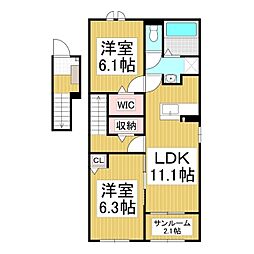 間取図画像 2LDK