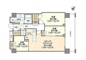 東京都目黒区大橋1丁目（賃貸マンション3LDK・38階・79.91㎡） その2