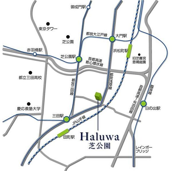 Haluwa芝公園 405｜東京都港区芝2丁目(賃貸マンション1K・4階・26.04㎡)の写真 その17