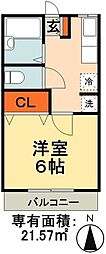 JR総武線 新検見川駅 徒歩5分の賃貸アパート 1階1Kの間取り