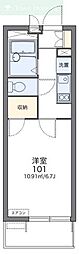 レオパレスＡＭＩ 2階1Kの間取り