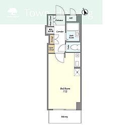 北辰レジデンス東船橋 3階ワンルームの間取り