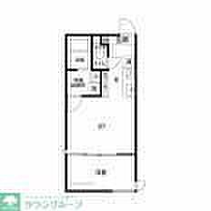 フェリシア行徳1 2階1LDKの間取り