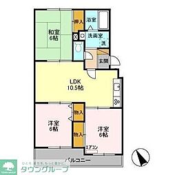 ヴェラクレスト　壱番館 2階3LDKの間取り