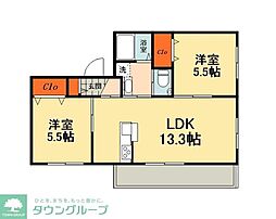 Sonorilo Ligno 3階2LDKの間取り