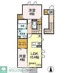 アーバンレジデンス船橋　壱番館 2階2LDKの間取り