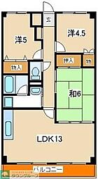 メゾンドール藤原 1階3LDKの間取り