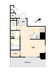 マリアージュ市川 3階1Kの間取り