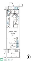 スカイグランデ津田沼 1LDKの間取図画像