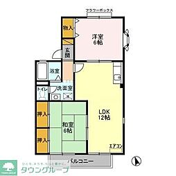 グランカーサ 2LDKの間取図画像