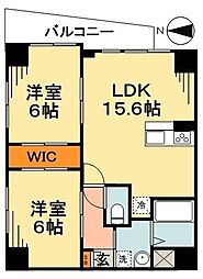 ラプリマグランデ 1SLDKの間取図画像