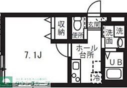 ディアコート南行徳 1Kの間取図画像