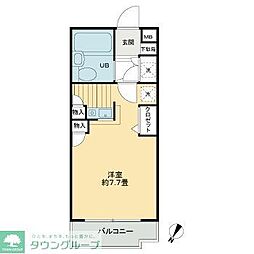 ローズガーデン36番館 ワンルームの間取図画像