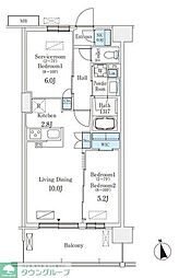 スカイグランデ津田沼 2LDKの間取図画像