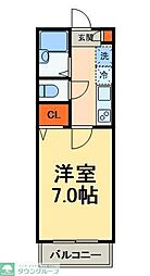M'sアップルハウス 1Kの間取図画像