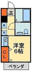 VIADELVENTO ワンルームの間取図画像