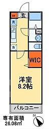 リブリ・メープル 1Kの間取図画像