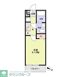 レッツ・ユーノス 1Kの間取図画像