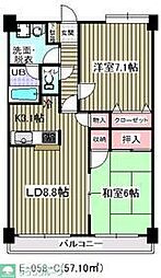アウラ10 2LDKの間取図画像