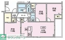 市川市末広2丁目マンション 3LDKの間取図画像