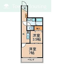 CasaCarrera 2Kの間取図画像