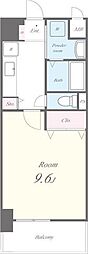 エムズレジデンス 1Kの間取図画像