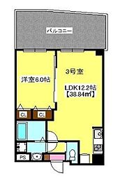 メイアジュール登戸 1LDKの間取図画像