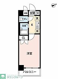 IMPROVE西船橋 1Kの間取図画像