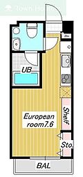 リエス船橋 ワンルームの間取図画像
