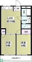 マンション 2LDKの間取図画像