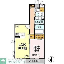 サンボナール 1LDKの間取図画像