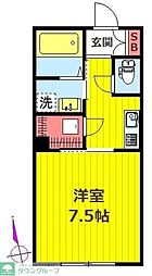 フォルス24 1Kの間取図画像