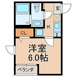 CORDEA船橋South 1Kの間取図画像