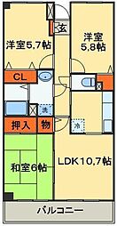 グランシャリオ 3LDKの間取図画像