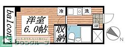 ロックグランデ船橋 1Kの間取図画像