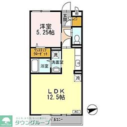 ボンヌール5 1LDKの間取図画像