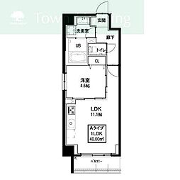 IWA3 1LDKの間取図画像