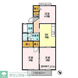 メゾン石神 3DKの間取図画像