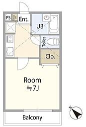 スタジオーネ参番館 1Kの間取図画像