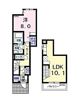 スターカレントII 104 ｜ 埼玉県八潮市大字古新田927-1（賃貸アパート1LDK・1階・50.55㎡） その2