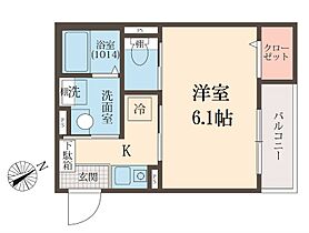 メグリオ新松戸II 103 ｜ 千葉県松戸市新松戸3丁目206-3（賃貸アパート1K・1階・21.77㎡） その2