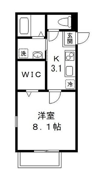 フレシールつくしが丘 103号室｜千葉県柏市つくしが丘4丁目(賃貸アパート1K・1階・29.22㎡)の写真 その2