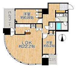 ザ・梅田タワー 2LDKの間取図画像