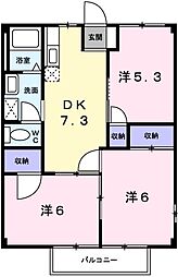 ニューシティー勢田 3DKの間取図画像