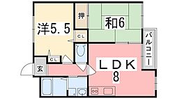 ロイヤルコーポ手柄 2LDKの間取図画像