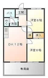 マーブルパレス 2LDKの間取図画像