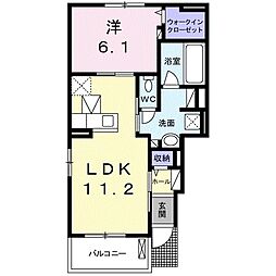 フィオーレ 1LDKの間取図画像