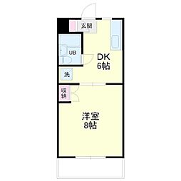 ライブ小島 1DKの間取図画像
